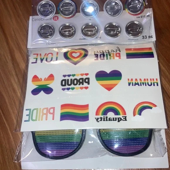 FINAL DROP 🚨NWT Pride Mega bundle Variety Pack Tattoos Sunglasses pride tattoos - Picture 4 of 4